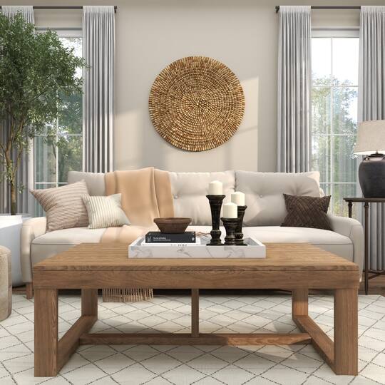 Brown Overlapping Reclaimed Wood Wall Décor